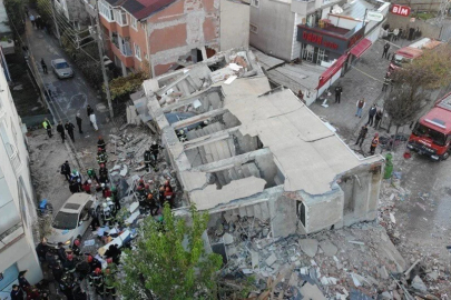 Gebze'de 7 katlı bina çöktü: Enkazda 5 kişi olduğunu düşünülüyor.