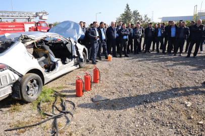 Otobüs Şoförlerine Yangın Söndürme Eğitimi