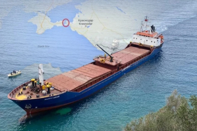 Kerç Boğazı’nda karaya oturan Türk gemisinin mürettebatı tahliye edildi