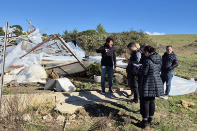 Manavgat’ta Hortumdan Zarar Gören Yerlerde Hasar Tespit Çalışması Yapıldı