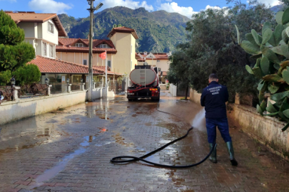 İçmeler'de sel sonrası çalışmalar sürüyor