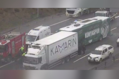 Konyaspor takım otobüsü kaza yaptı: 7 yaralı