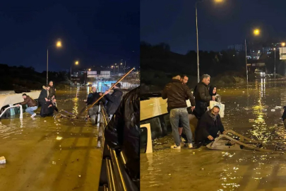 Aydın’da sele kapılan minibüste can pazarı