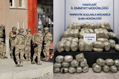 Hakkari'de dev uyuşturucu operasyonu: Biri başkomiser 4 kişi tutuklandı