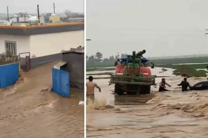 Mardin’de sağanak yağış hayatı felç etti: Dereler taştı, ahır çöktü