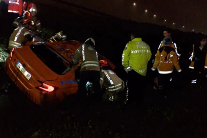 İstanbul Pendik ’te ticari taksi su kanalına uçtu 3 ölü, 1 yaralı var