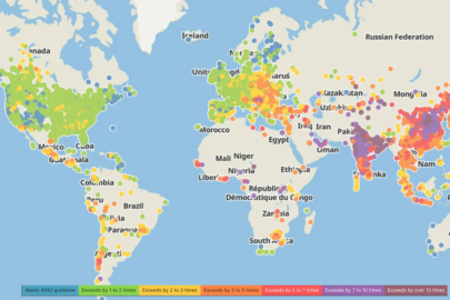 Dünyada hava kirliliğinn en yoğun olduğu ülkelerinin listesi