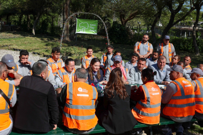 Antalya'da yeşil bayraklı parkta emek buluşması