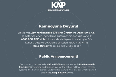 YEO’dan Enerji Depolama Alanında 4,1 Milyon Dolarlık Yeni Sözleşme
