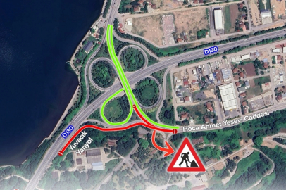 Kocaeli'de&nbsp;Başiskele istikametinde yol çalışması