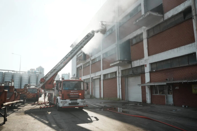 İzmir Liman İşletmesi Müdürlüğü binasındaki yangın büyümeden söndürüldü