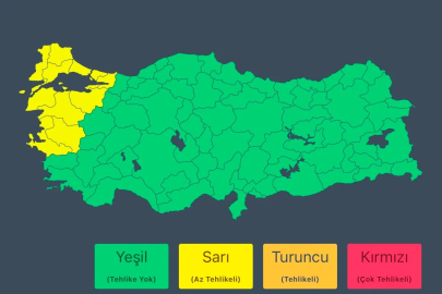 İçişleri Bakanlığı sarı kodla uyardı: Fırtınaya dikkat
