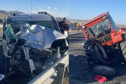 Kars’ta hafif ticari araç ile traktör çarpıştı: 6 yaralı