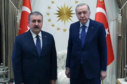 Beştepe'de dikkat çeken görüşme: Erdoğan, BBP lideri Destici'yi kabul etti