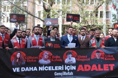 Refah Partisi Gençlik Kolları şüpheli ölümler için Adalet Bakanlığı önünde Ve daha niceleri için adalet” mesajı verdi