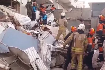 İstanbul Maltepe’de 7 katlı binanın alt 3 katında çökme